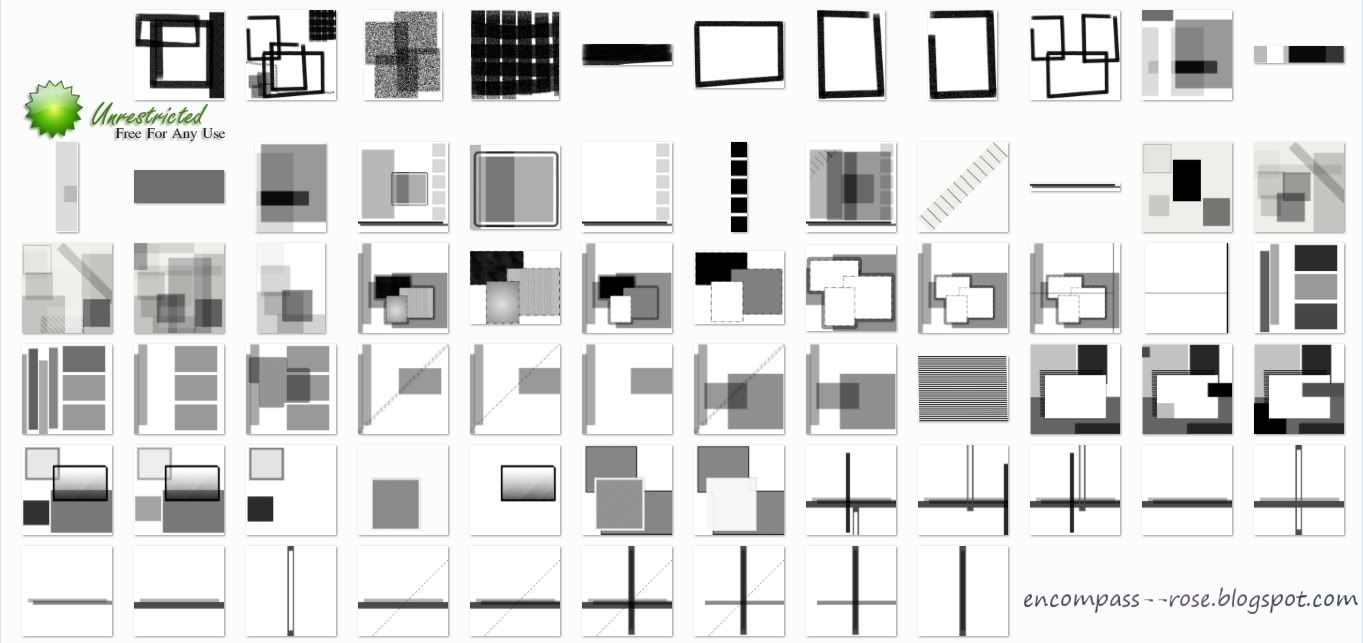 Rose Paint Shop Pro BrushesRectangles